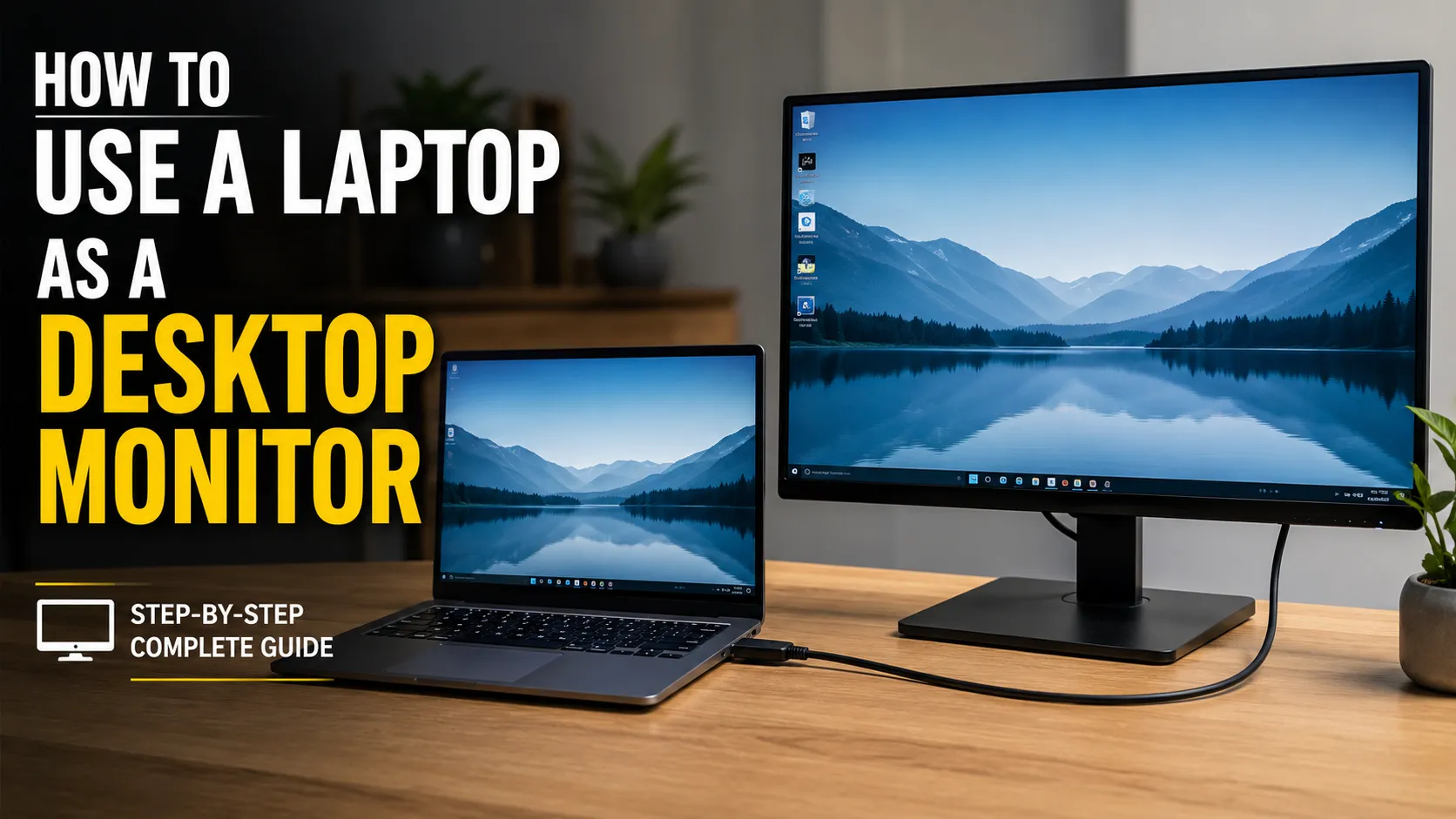 How to Use a Laptop as a Desktop Monitor