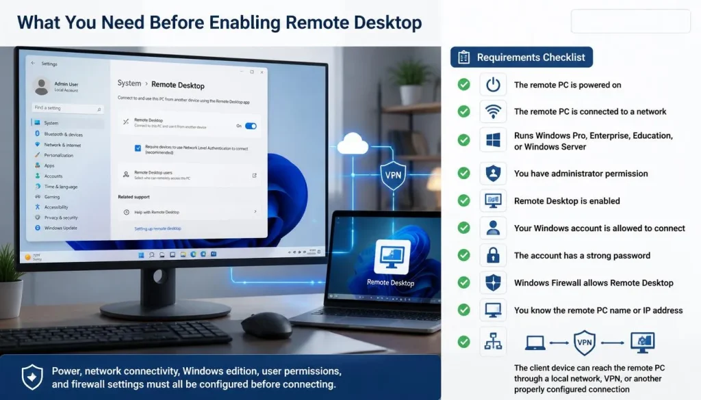 What You Need Before Enabling Remote Desktop
